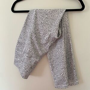 White and Black Bossy Print Rebel Leggings with Pockets